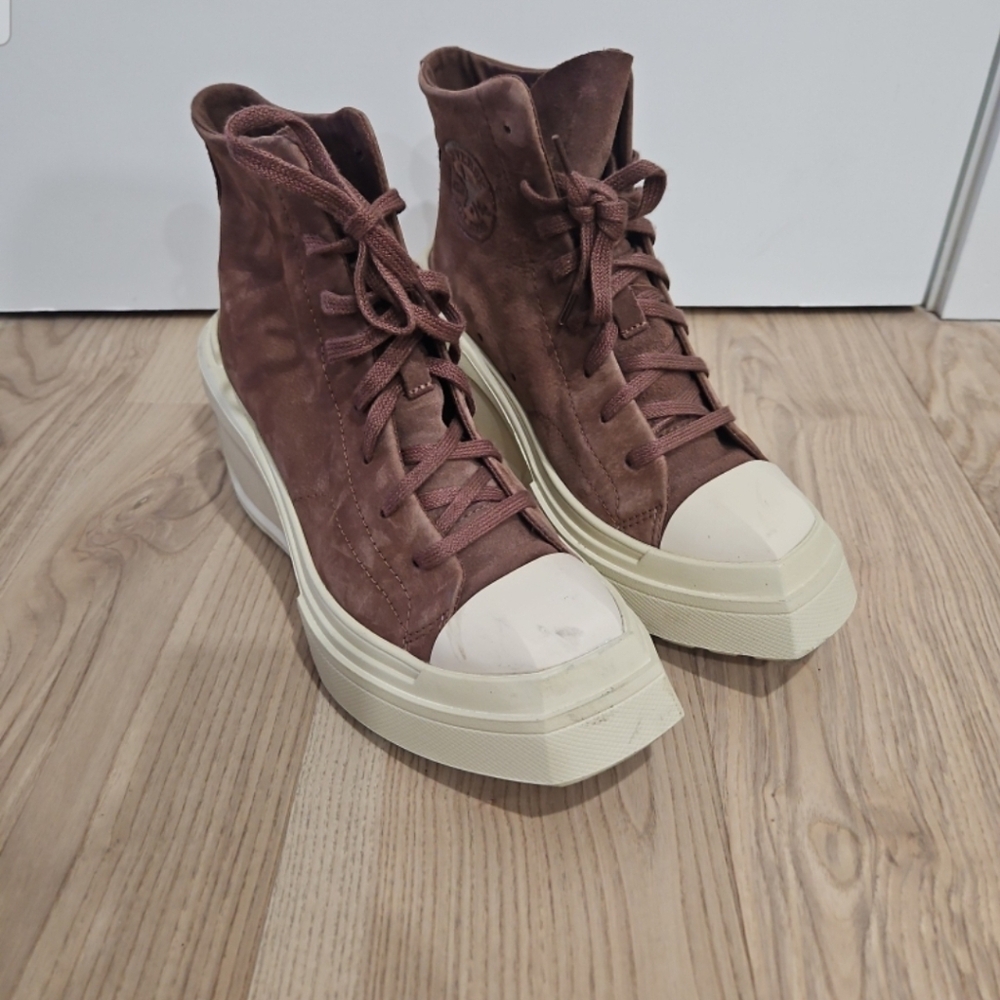 Converse Wedge High-Top Brown Sneakers